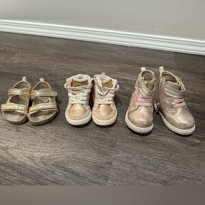 Toddler Metallic gold/rose gold shoes